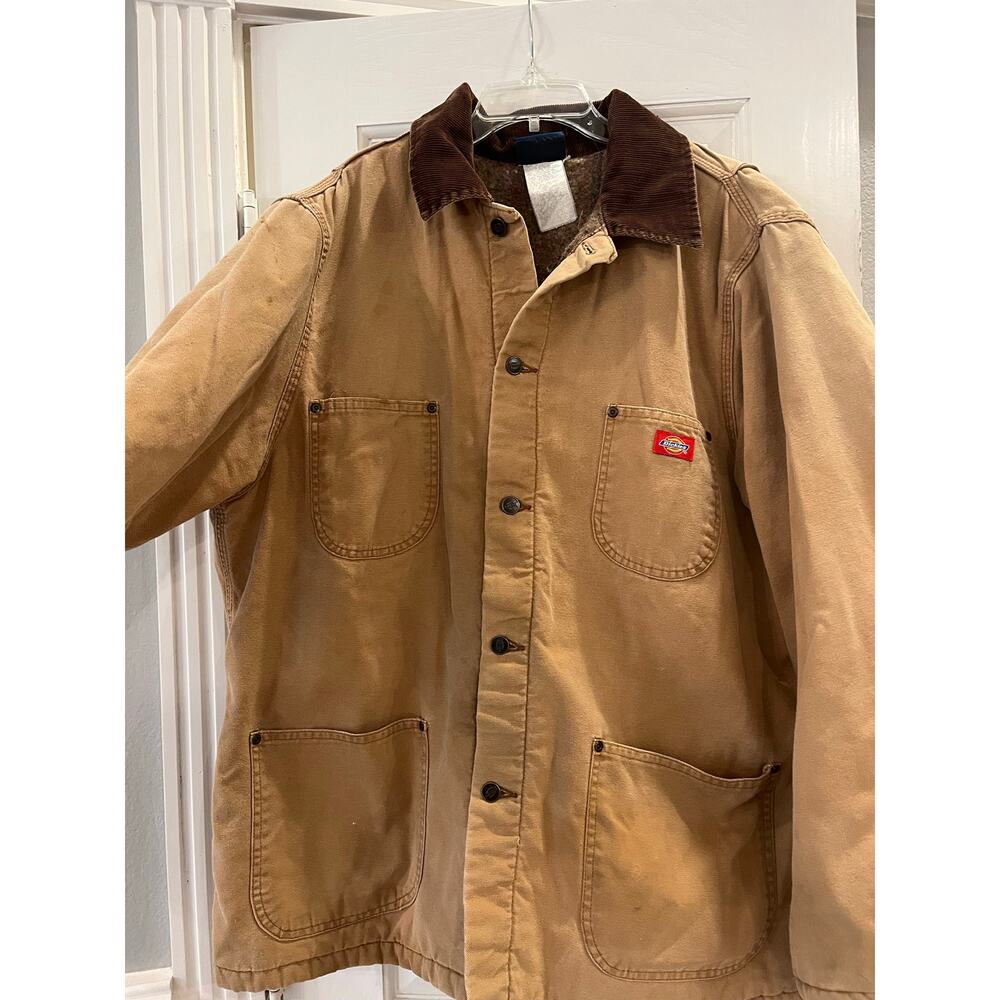 Vtg Dickies Barn Chore Jacket Blanket Lined Men XL Canvas Duck Tan Streetwear - Picture 14 of 15